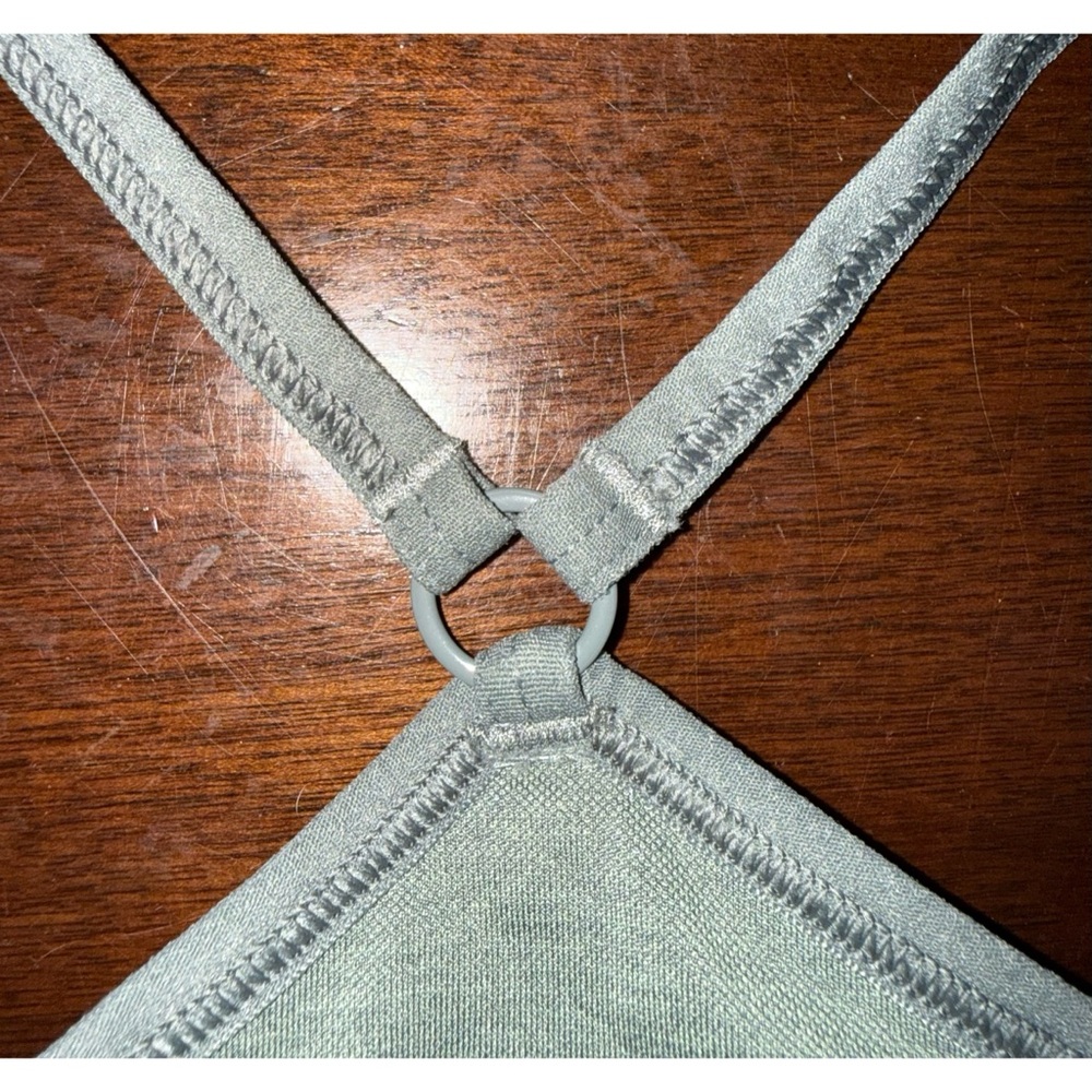 NWT Gymshark Adapt Fleck Seamless Halter Sports Bra Light Sage Green Size L - Picture 3 of 9